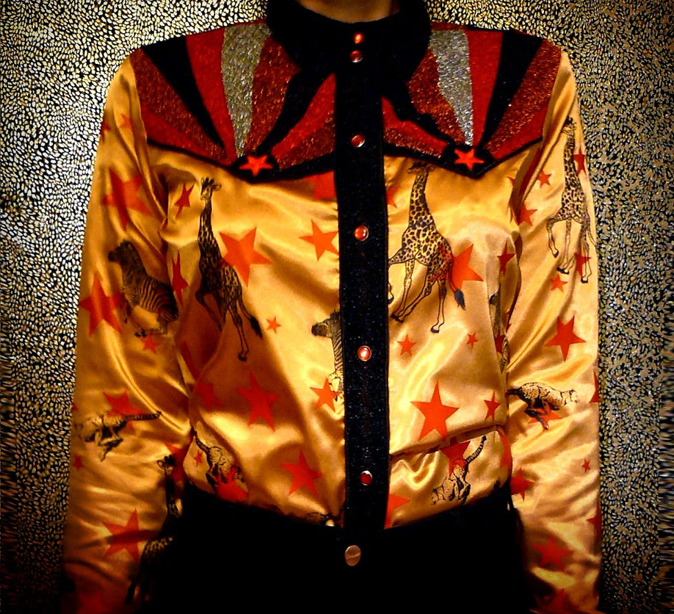 Thumbnail: R&R Circus Safari Western Satin Shirt