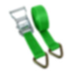 Green 2,000kg Ratchet Strap with Delta Rings (50mm)