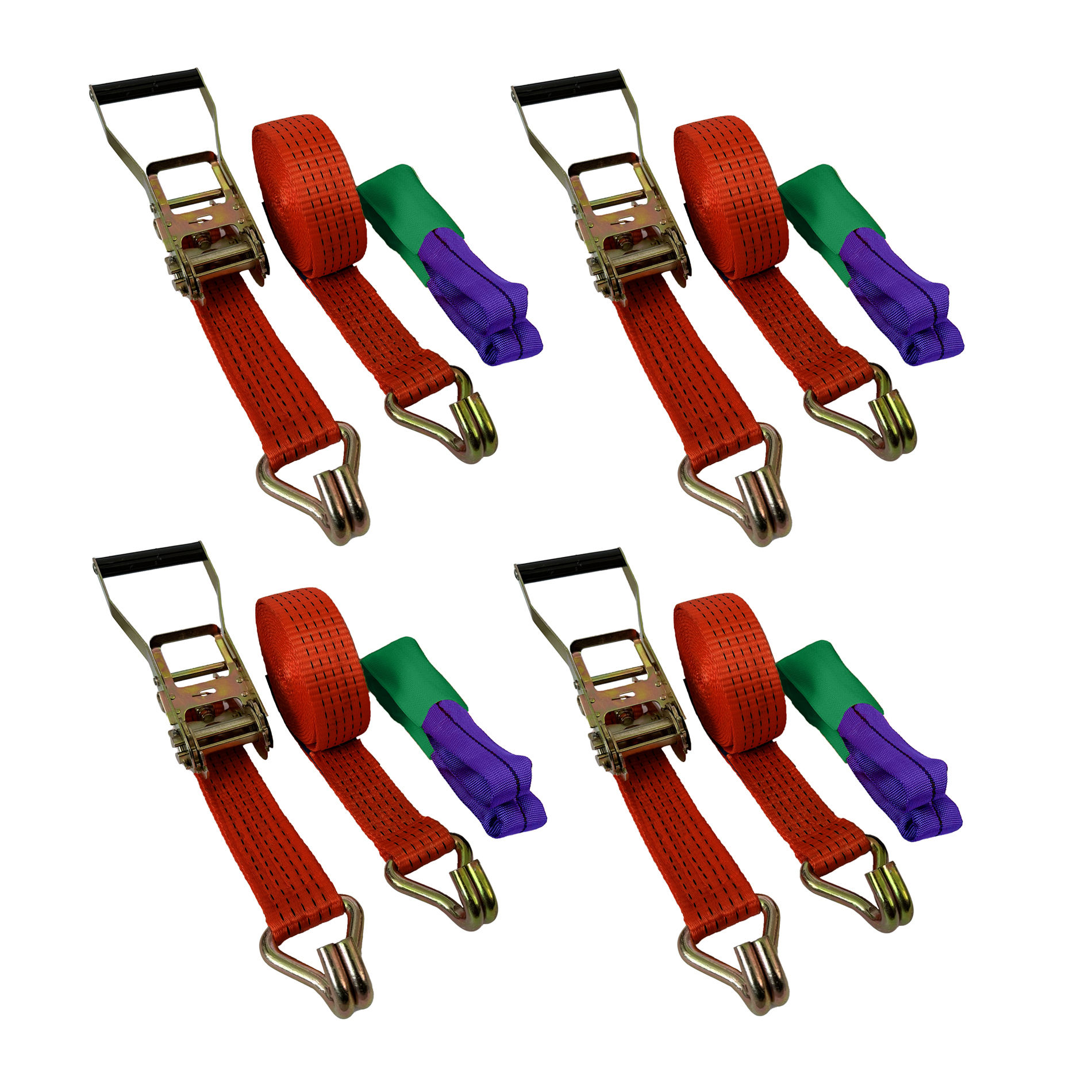 Vehicle Recovery Set with Soft Eye Diverter - Red