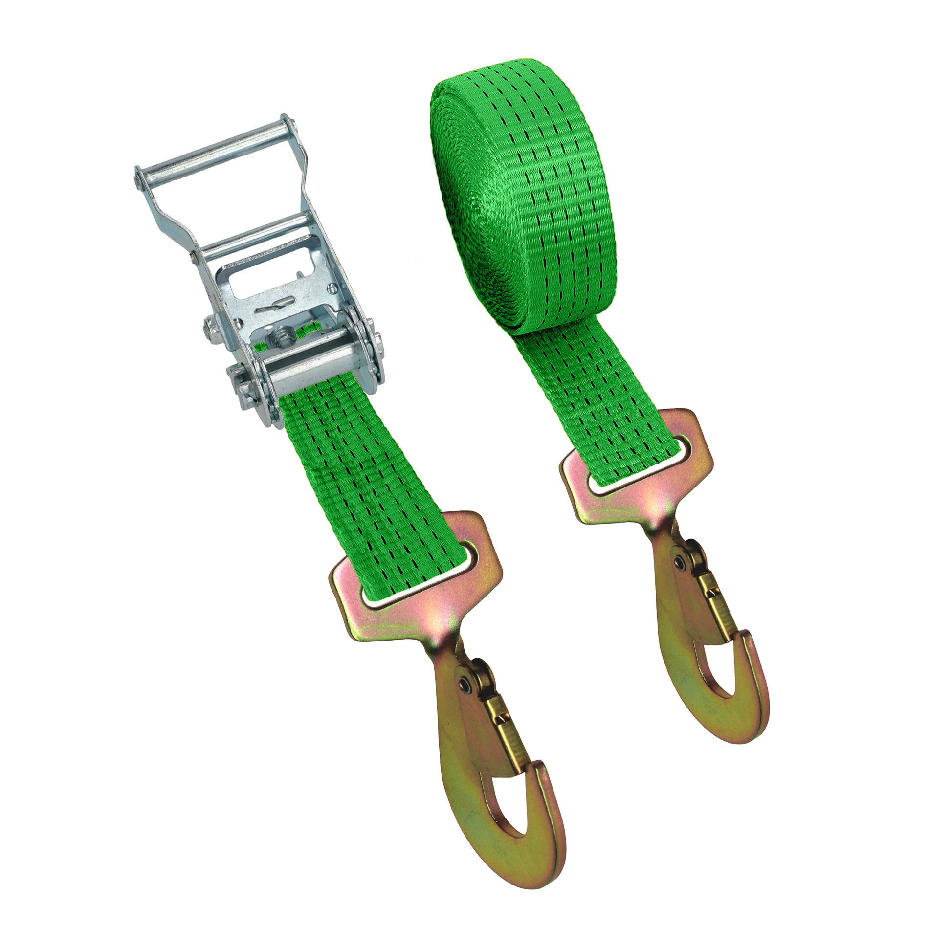 3,000kg Ratchet Strap with Twisted Snap Hooks