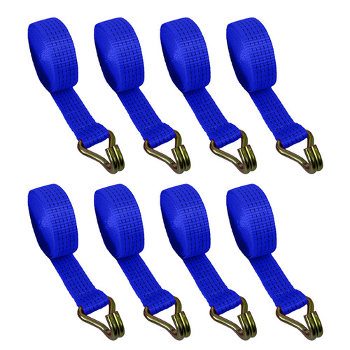 Set Of 8 3m X 5 000kg Webbing Straps With Claw Hooks Load Straps set-of-8-3m-x-5-000kg-webbing-straps-with-claw-hooks-load-straps