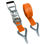 Thumbnail: Orange 5,000kg Ergonomic Ratchet Strap with Single Neck Claw Hooks