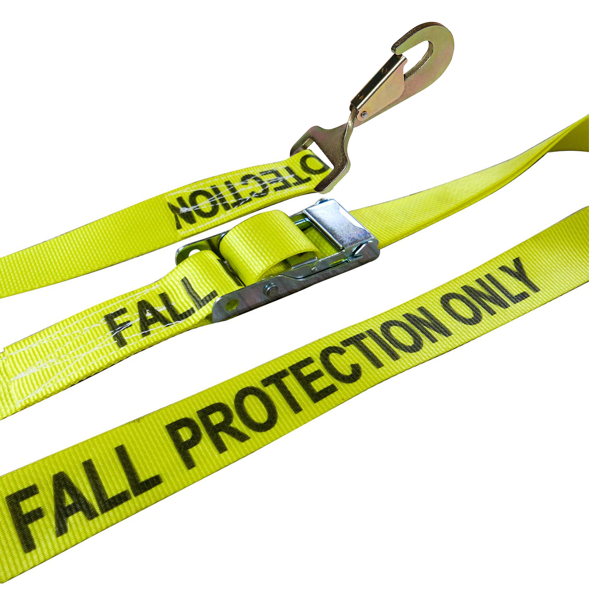 Fall Protection Strap with Over Centre Buckle & Twisted Snap Hook