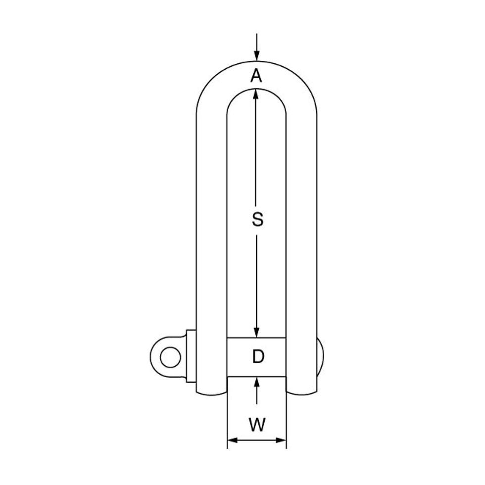 Thumbnail: Stainless Steel - Long Dee Shackle