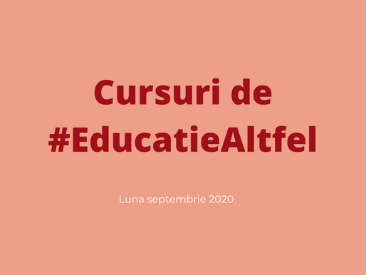 Cursuri pentru profesori - luna septembrie