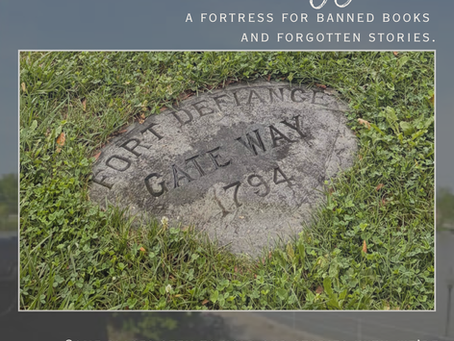 Stone embedded in the ground reading Fort Defiance Gate Way 1794