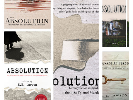 Early versions on book covers during the design process.