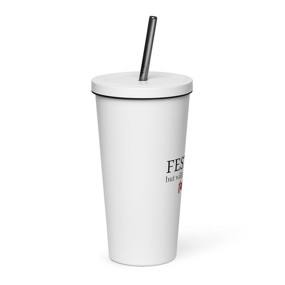 Thumbnail: FESTIVE Insulated tumbler with a straw