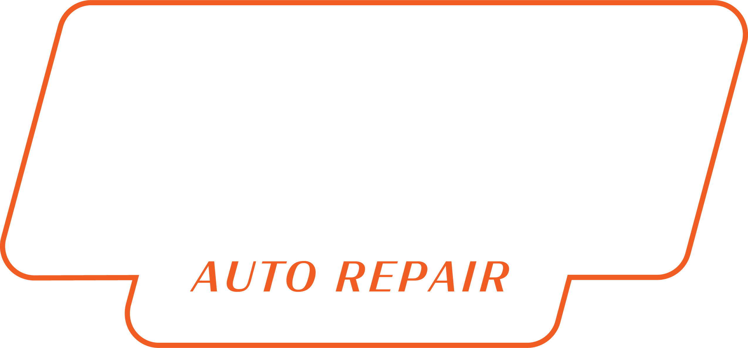 B&R Auto Repair logo in white and orange.