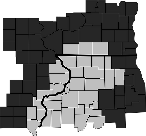 Service map for home and window film installation for Illinois, Iowa, and Wisconsin