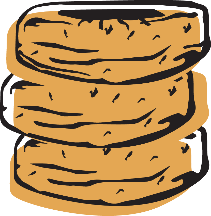 Illustrated apple cider donuts icon