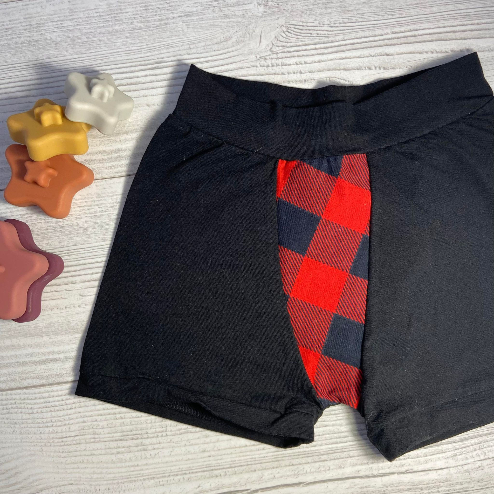 Boxer enfant - Carreauté rouge - MPB