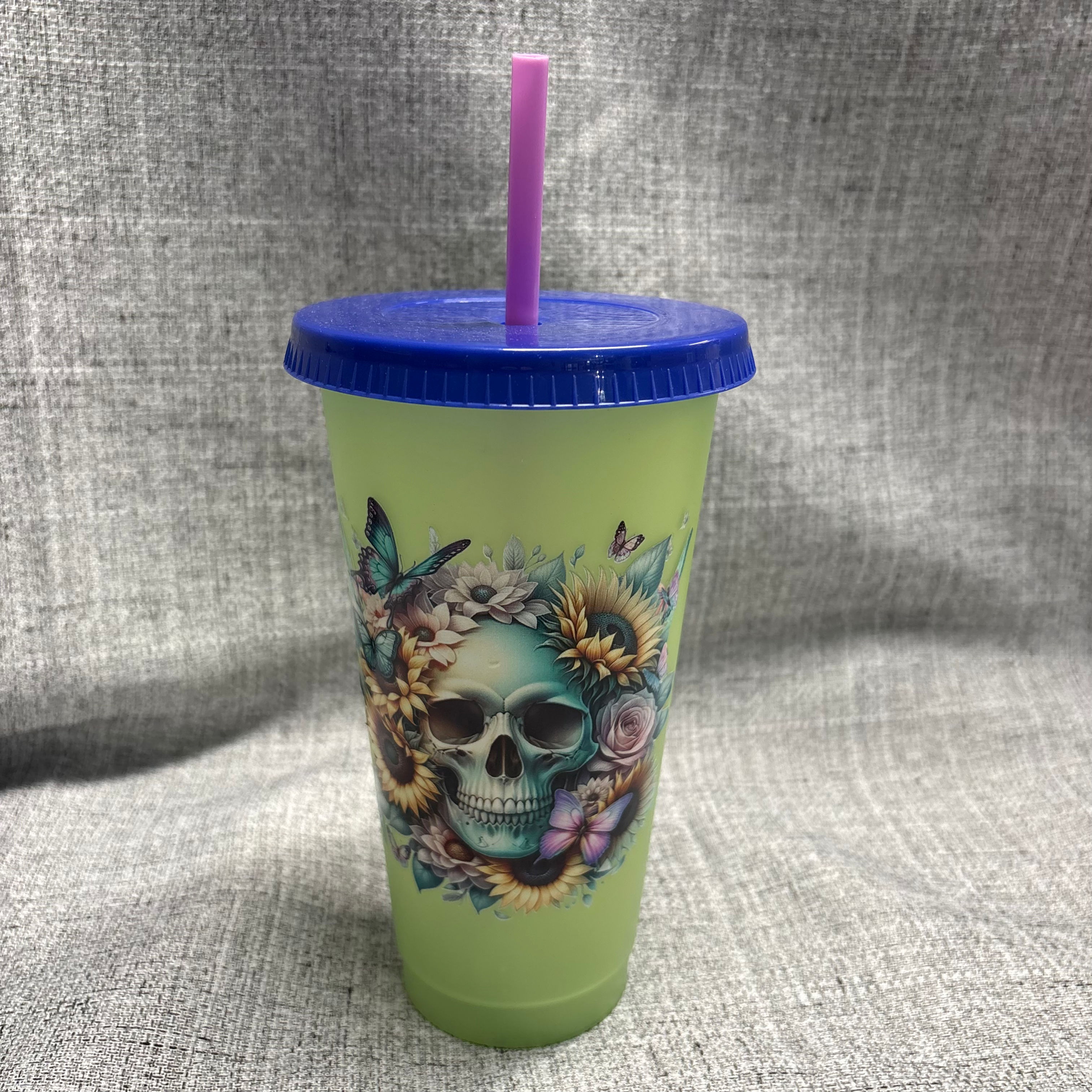 Verre à slush - Crâne - Unis vert Bohème