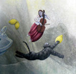 Anne et Ruben, huile sur toile, 40 x 40 cm
