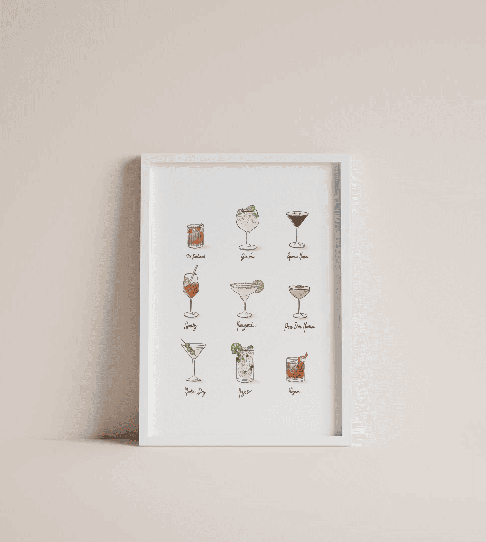 affiche bar à cocktails