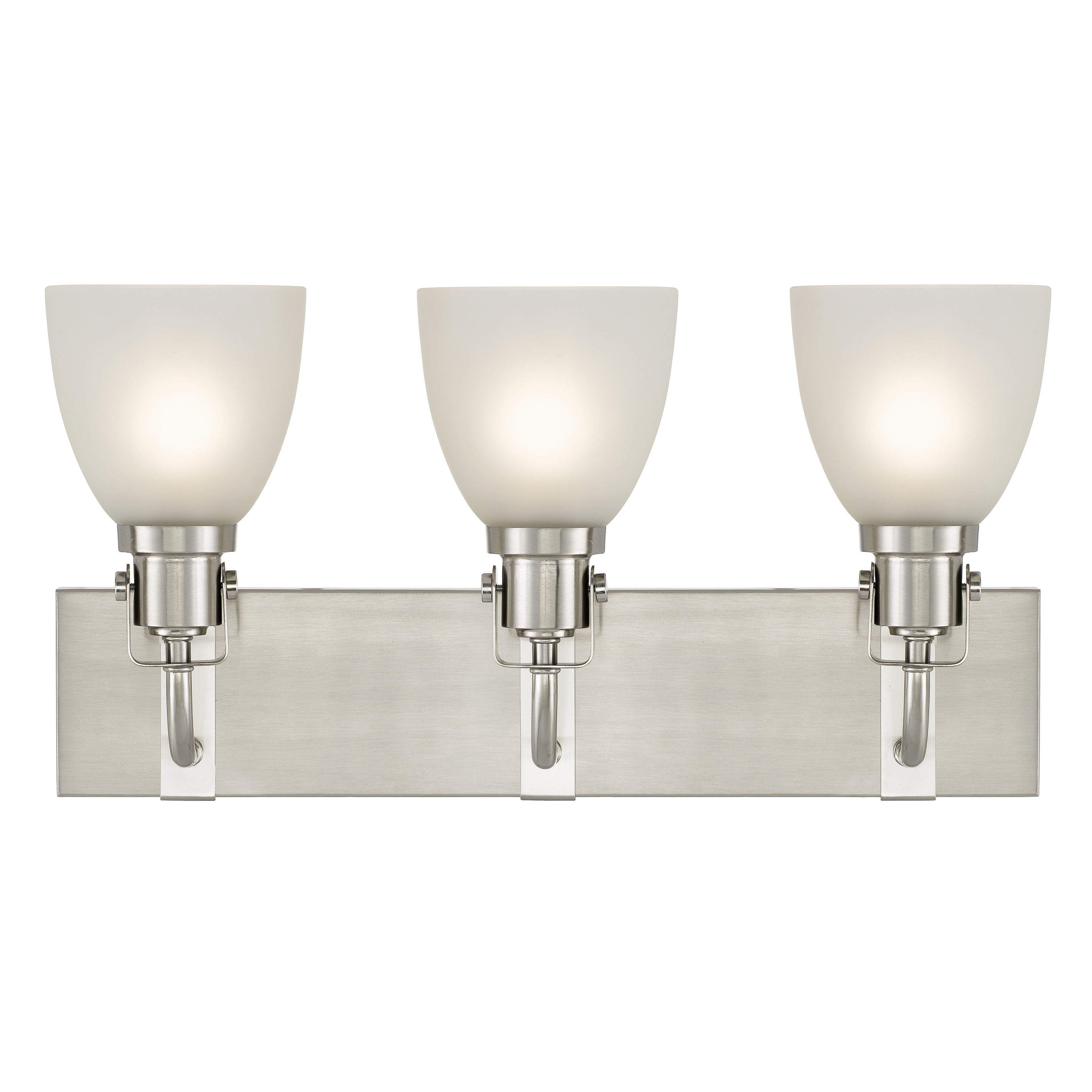 EDISON 3-LIGHT BRUSHED NICKEL FINISH VANITY LIGHT