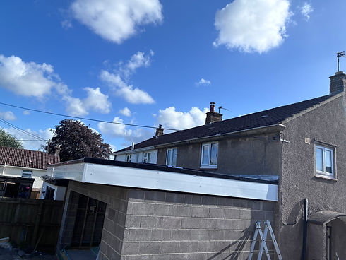 Extension , blockwork , warm roof , flat roof , builders