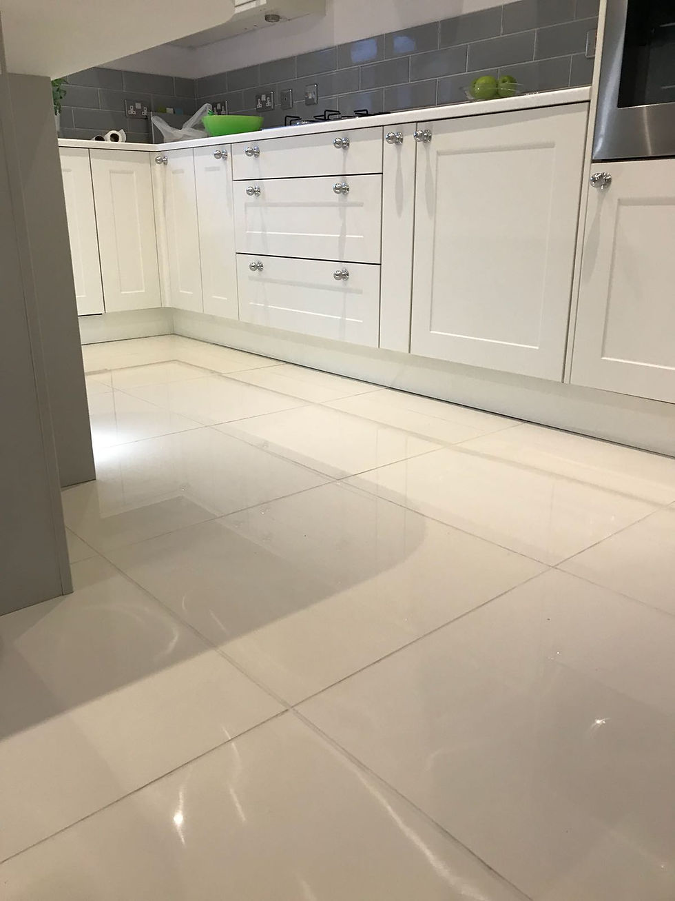 White Metro Floor Tiles