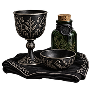 Calice noir, coupe et flacon rituel-3.png