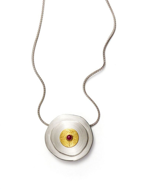 Ruby Disc Pendant