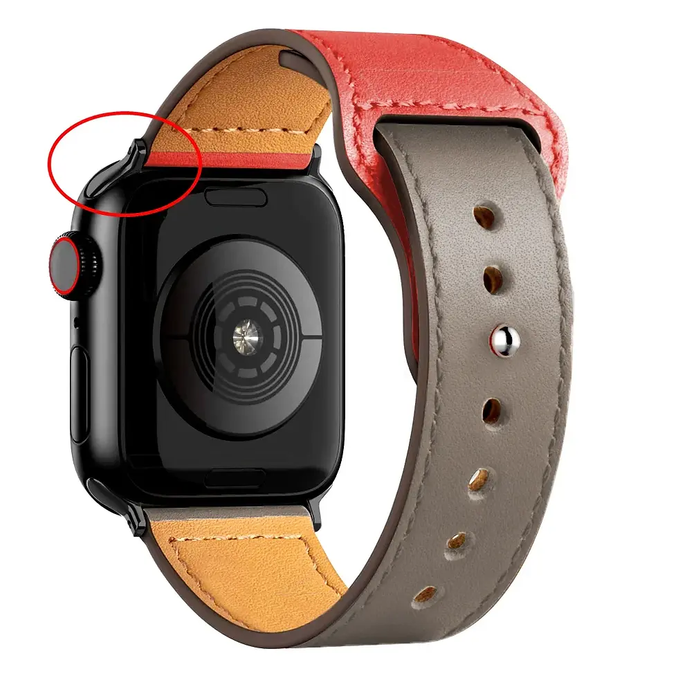 Thumbnail: Leather Strap for Apple Watch Band 45mm 44mm 49mm 41mm 40mm 42mm 38mm