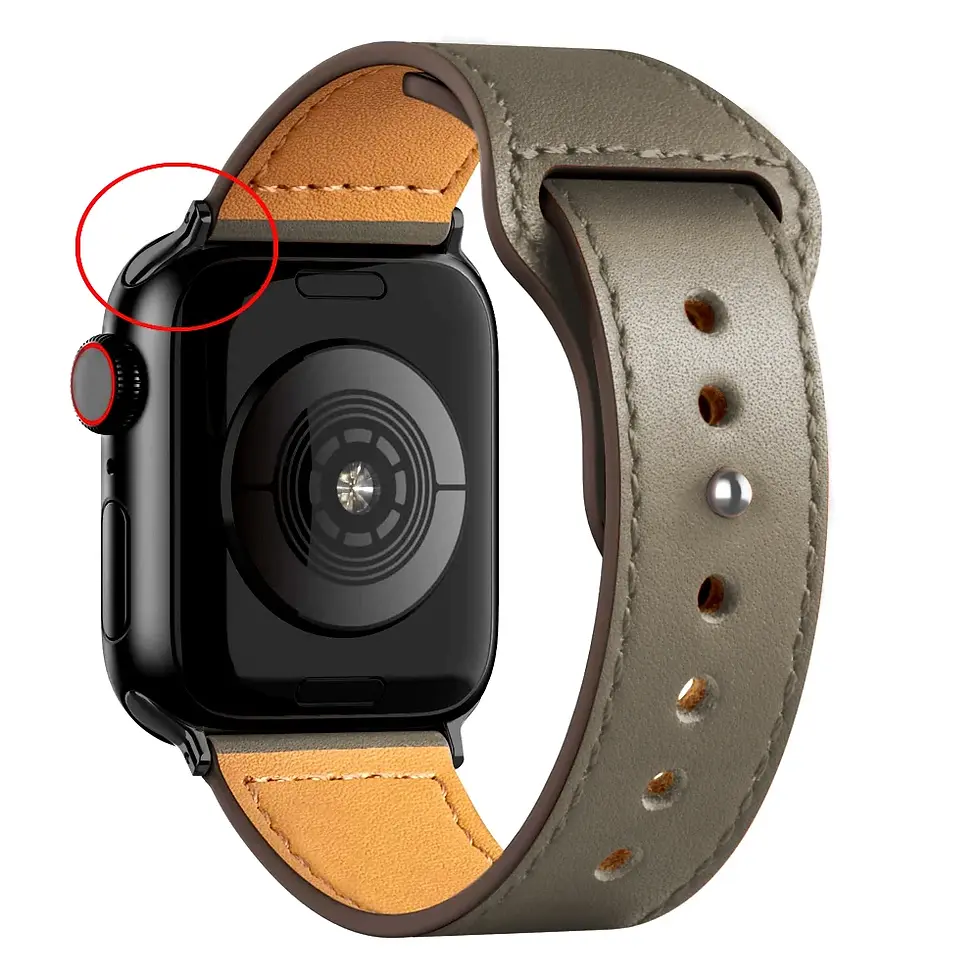 Thumbnail: Leather Strap for Apple Watch Band 45mm 44mm 49mm 41mm 40mm 42mm 38mm