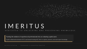 EFCG and MSA Professional Services Launch IMERITUS Pilot to Transform Institutional Knowledge into a Capital Asset
