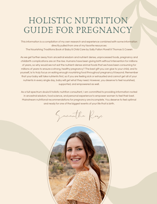 Holistic Nutrition Guide for Pregnancy