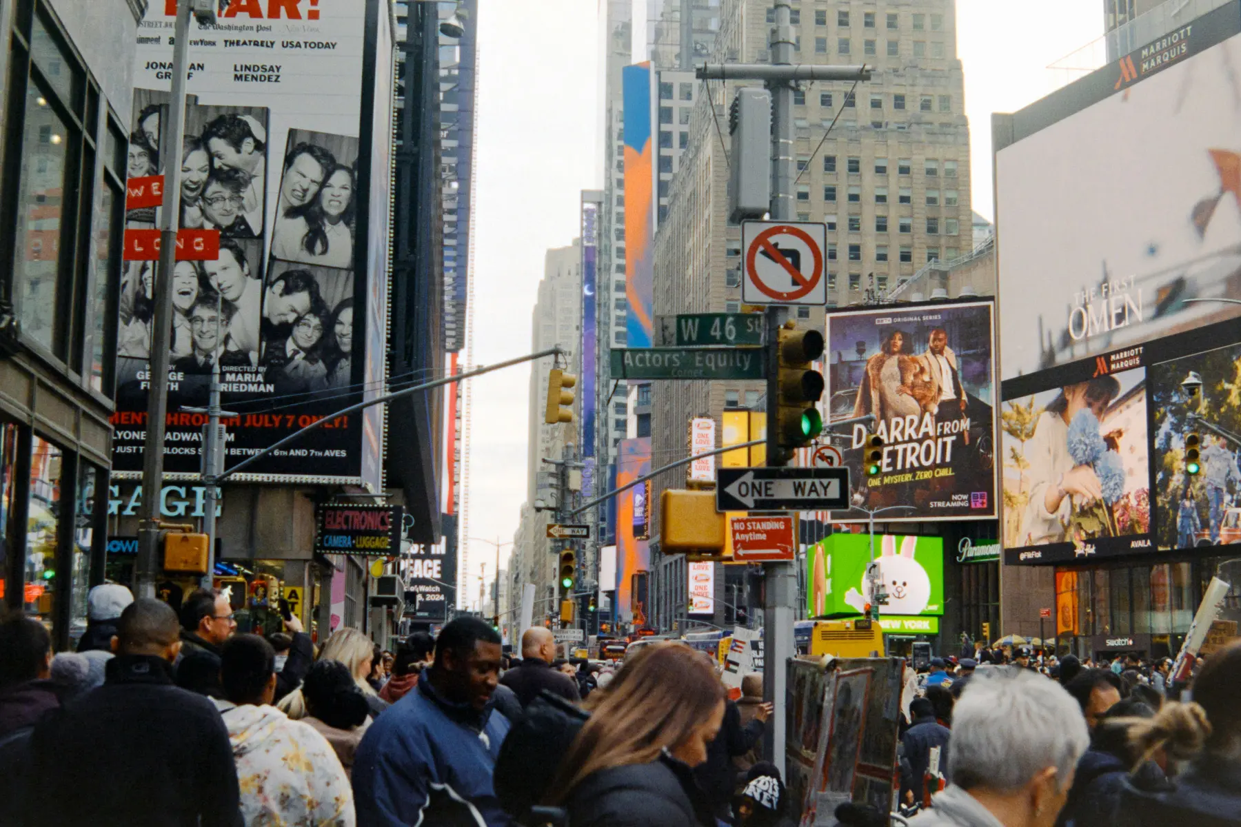 Time Square Voller Leute in New York City