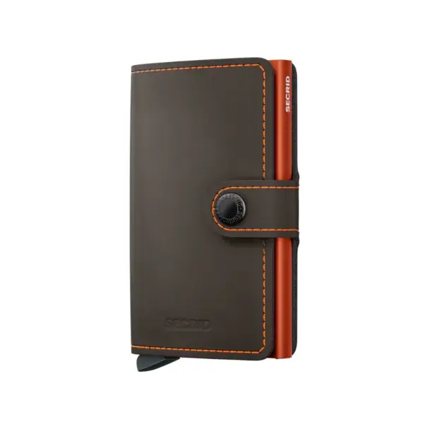 Miniwallet - Matte Truffle & Orange
