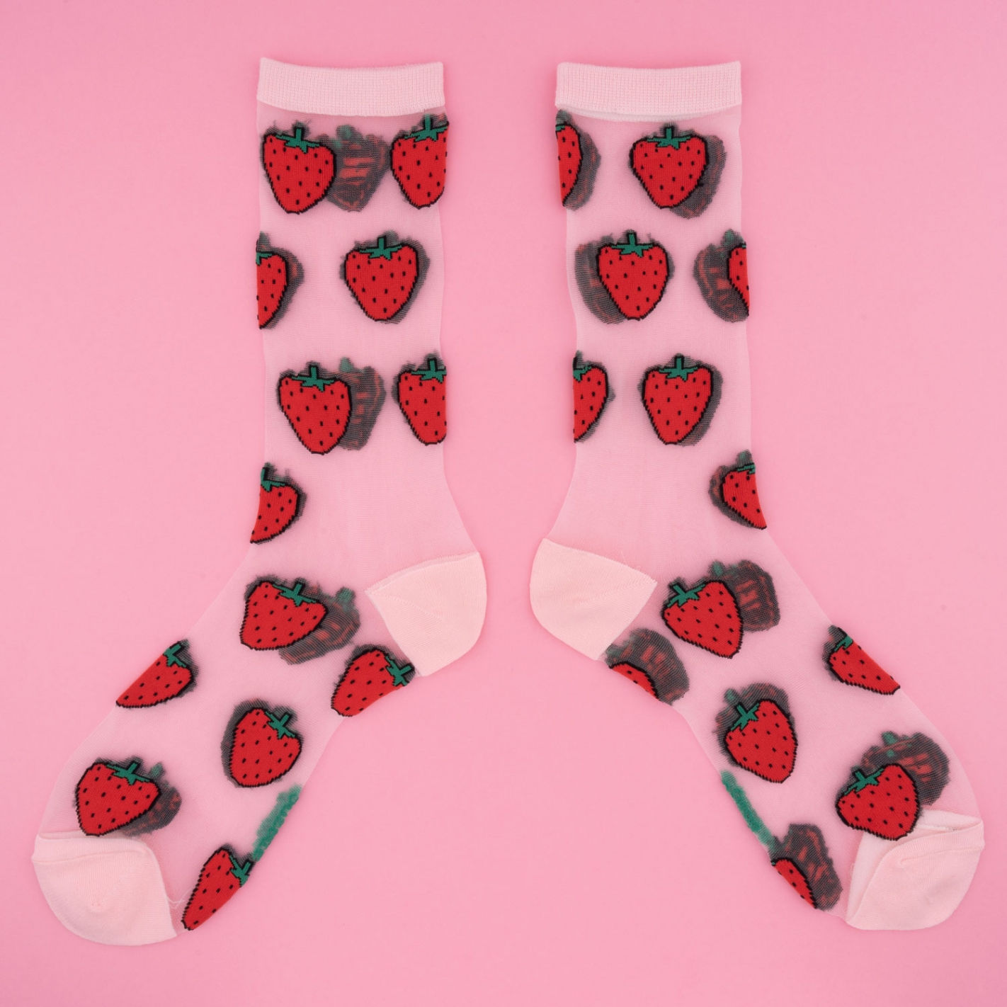 Chaussettes Transparentes - Fraises