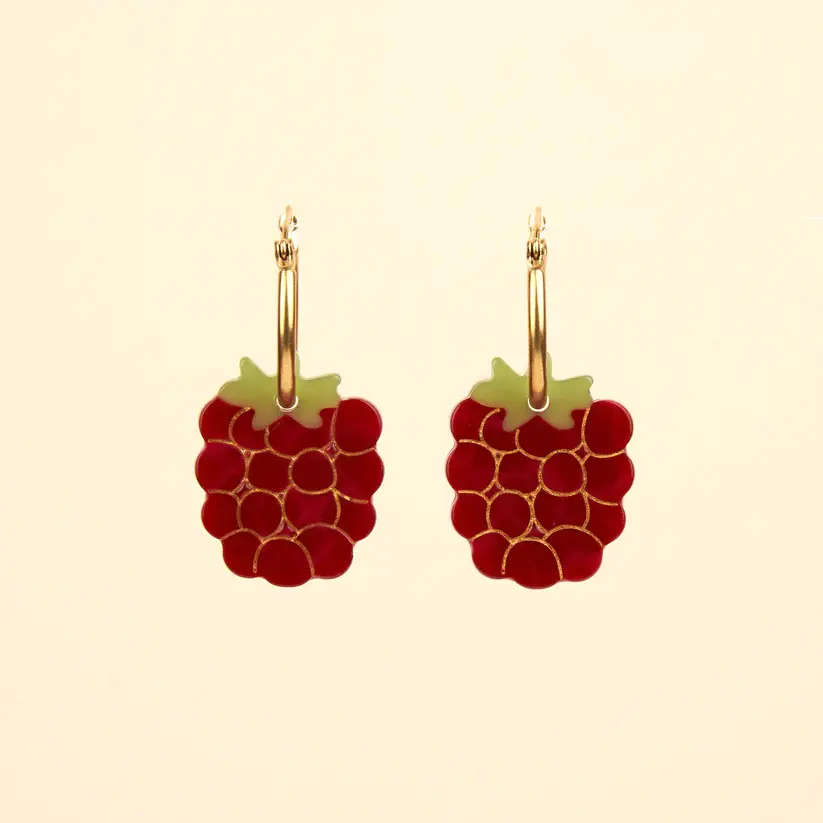 Boucles d'Oreilles Framboise
