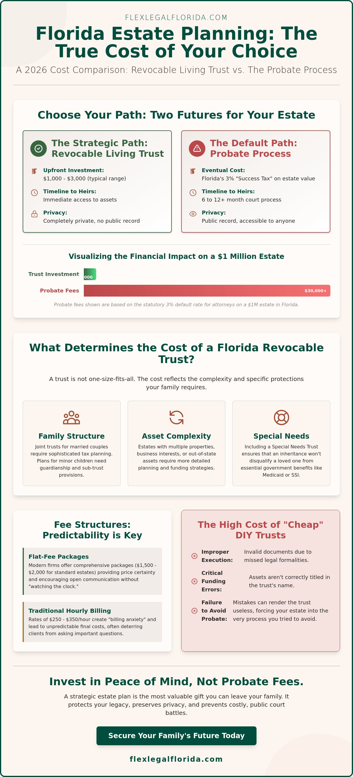 Florida revocable living trust cost