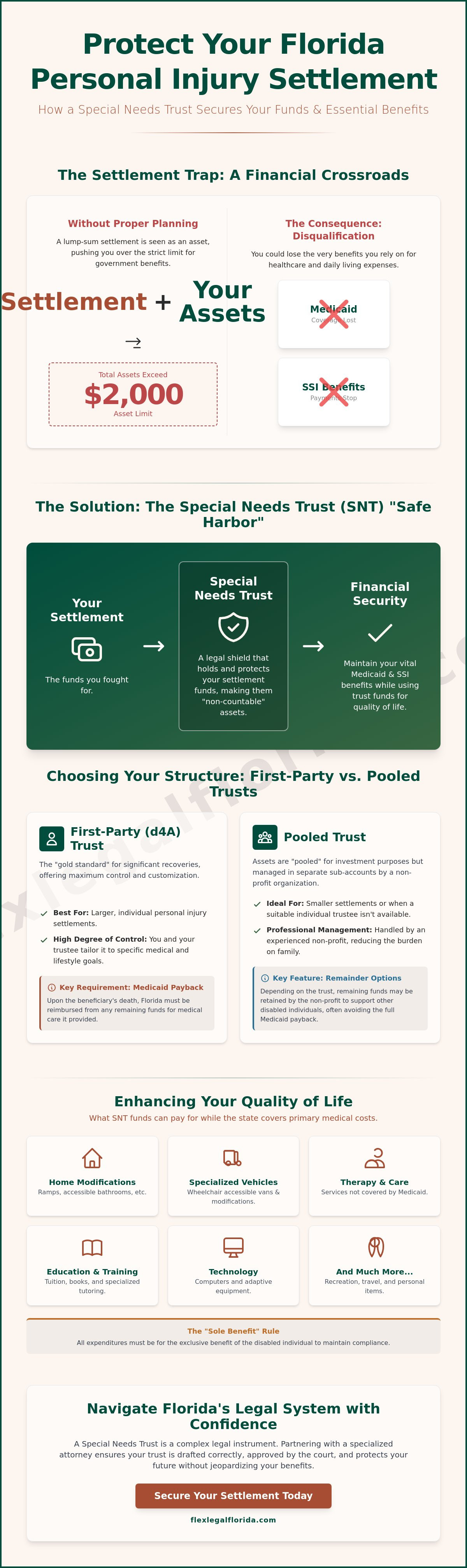 Special needs trust for personal injury settlement Florida