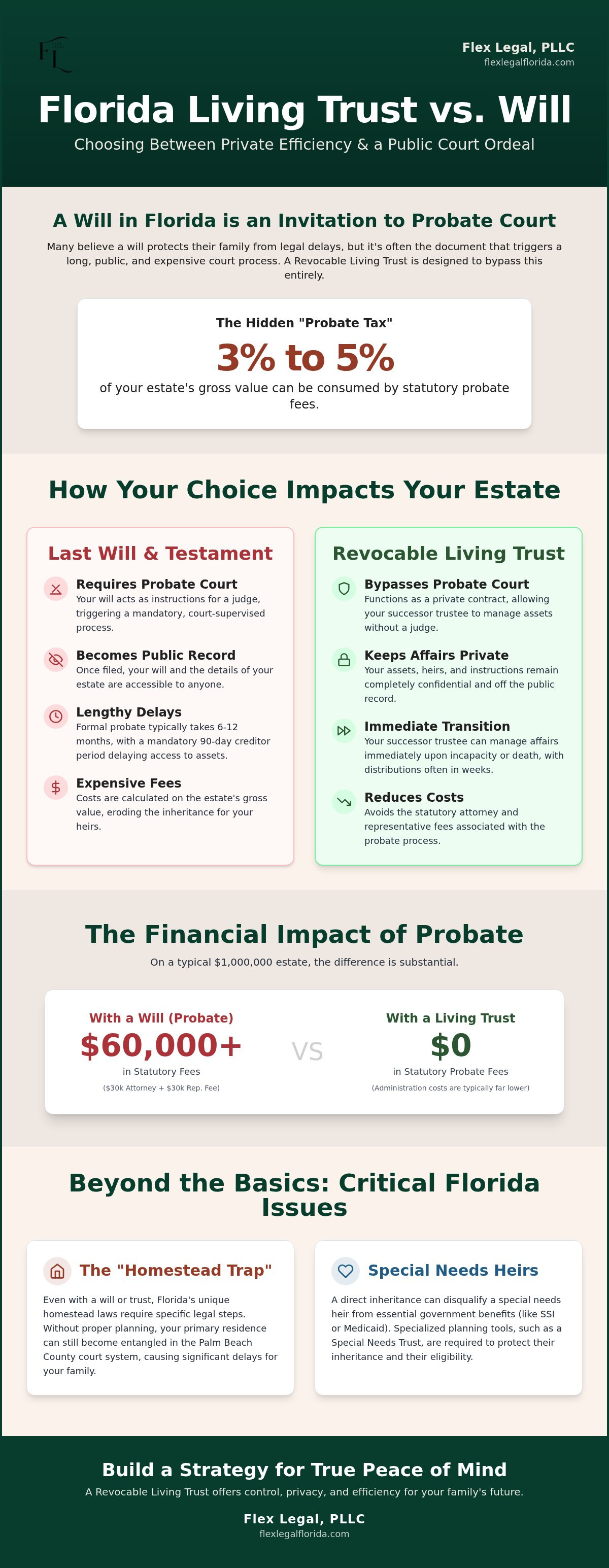Florida living trust vs will