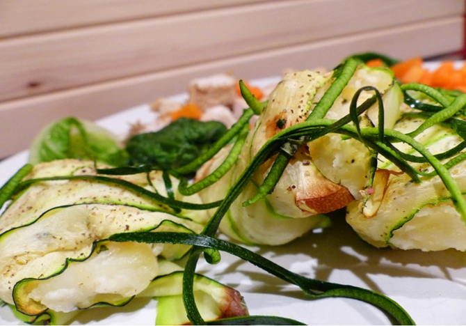 Kartoffeltäschli mit Quark-Käsefüllung