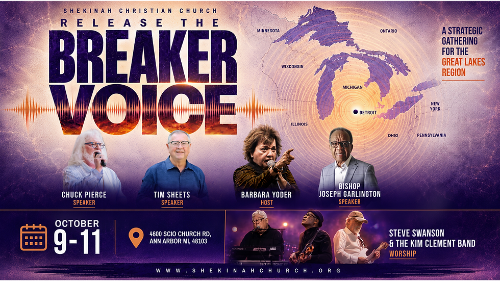 Promotional graphic for Release the Breaker Voice with Apostle Barbara J. Yoder