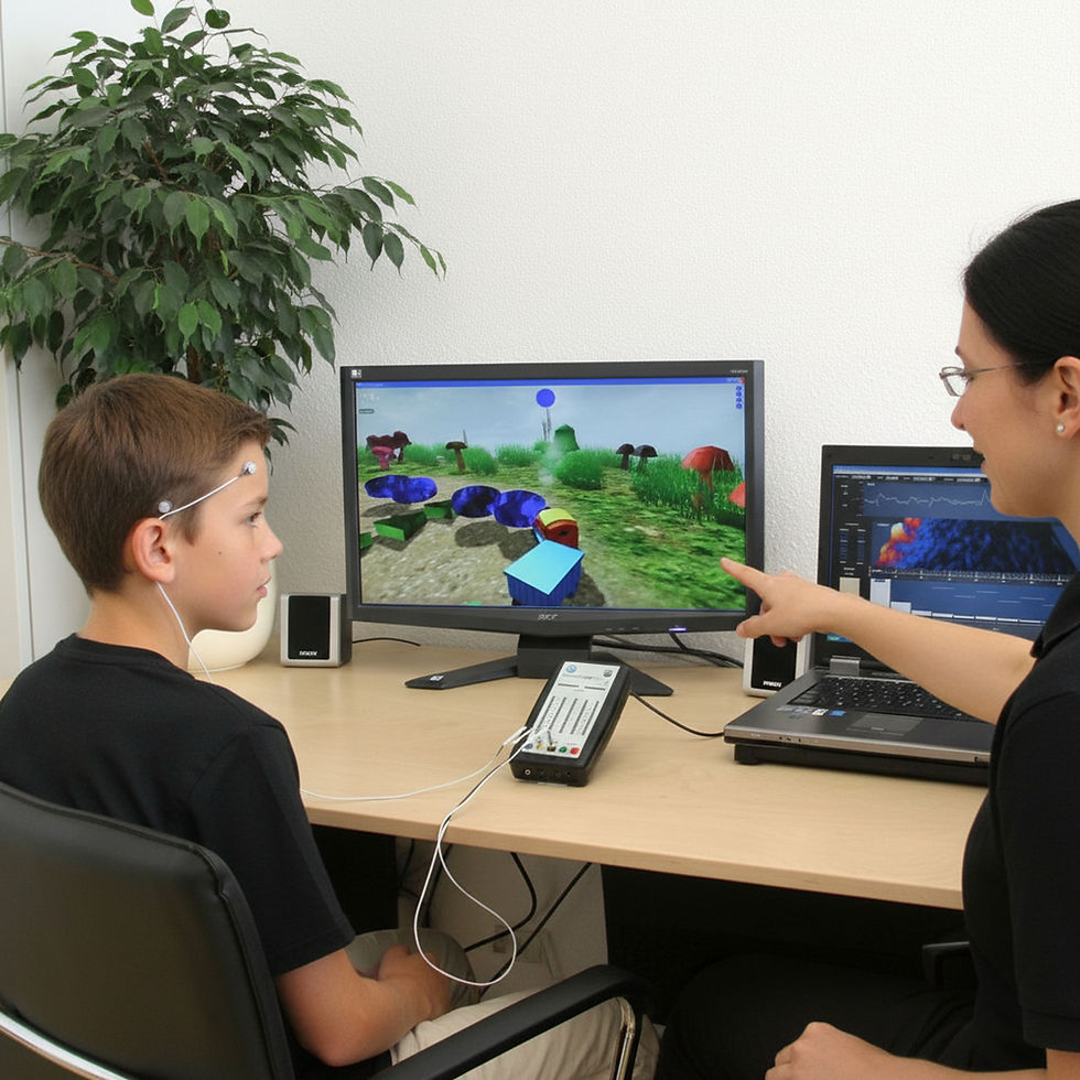 ADHD child doing neurofeedback