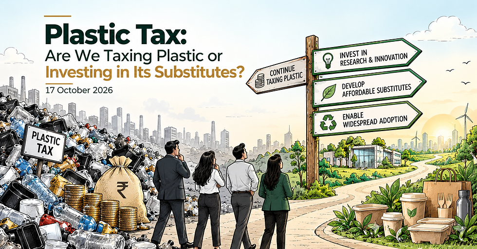 Plastic Tax: Are We Taxing Plastic or Investing in Its Substitutes?