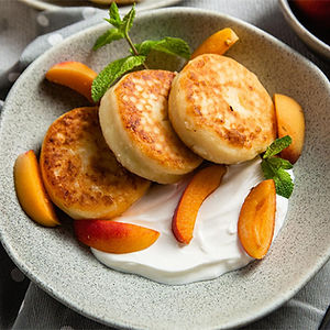 Syrnyky w/ Dried Apricots