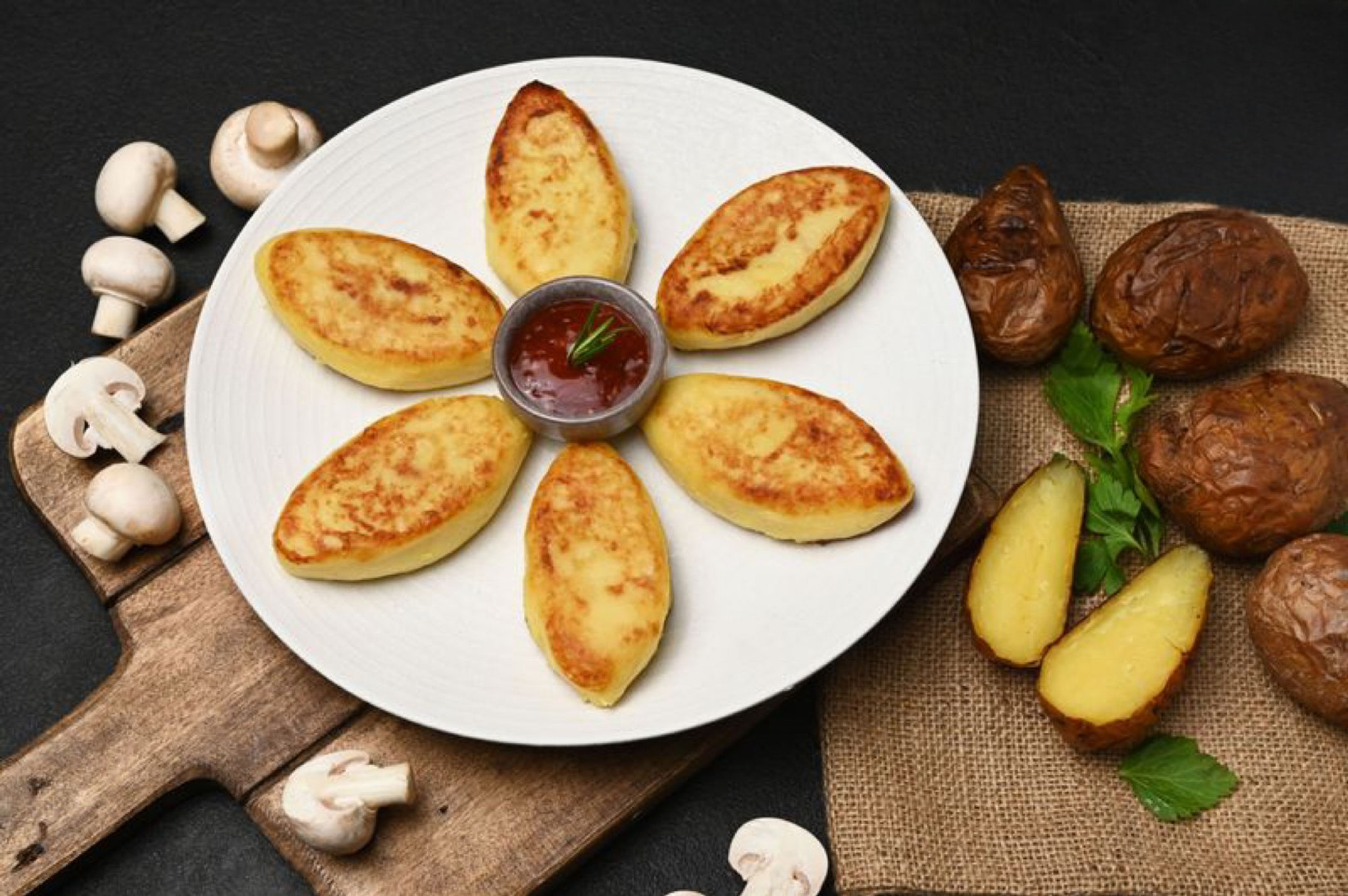 Potato Zrazy w/ Mushrooms