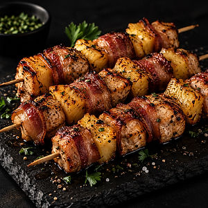 Курячий Шашлик з Беконом та Ананасом / Chicken Skewers w Bacon & Pineapple