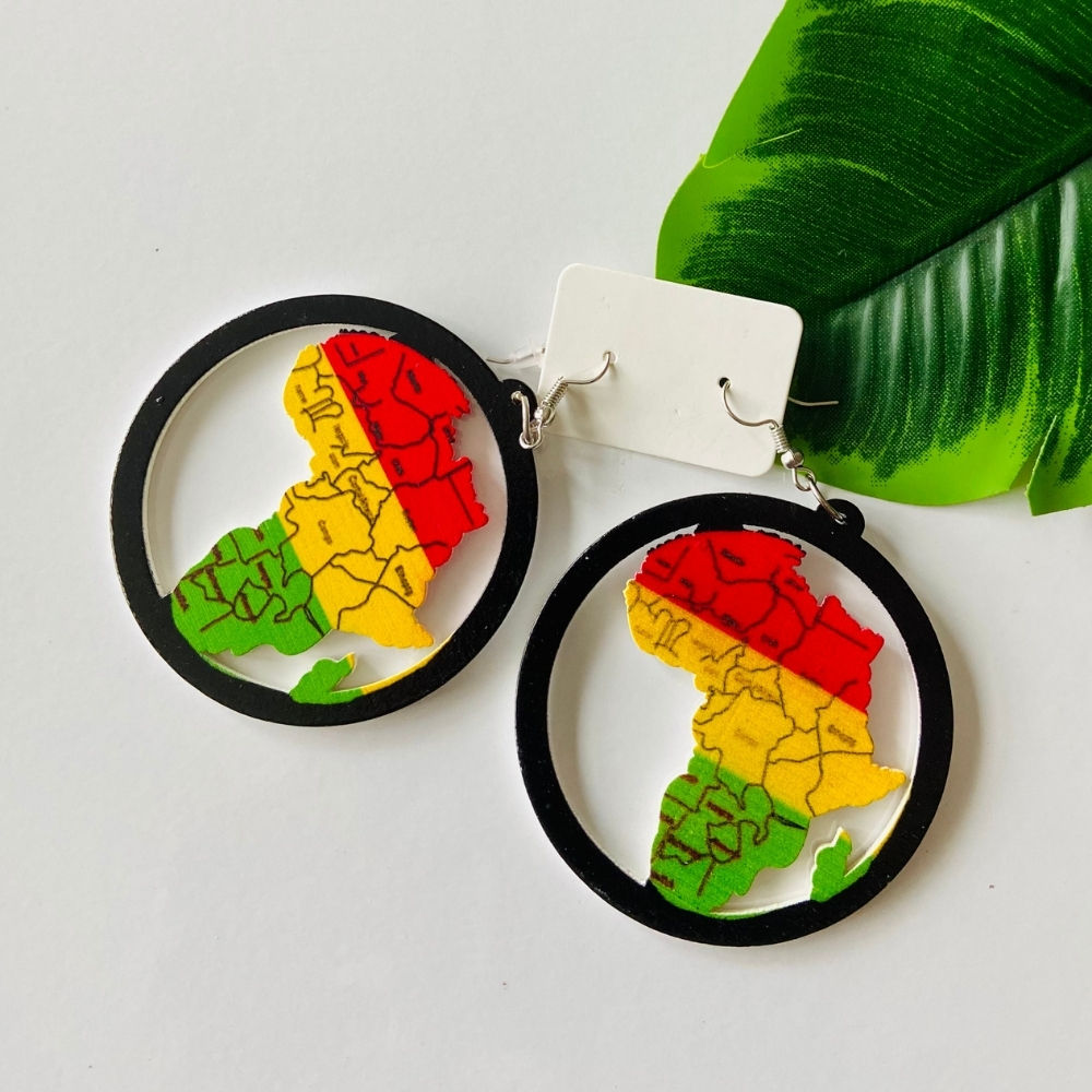 Africa map Earrings