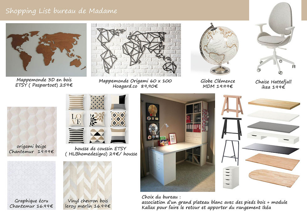 shopping list bureau madame