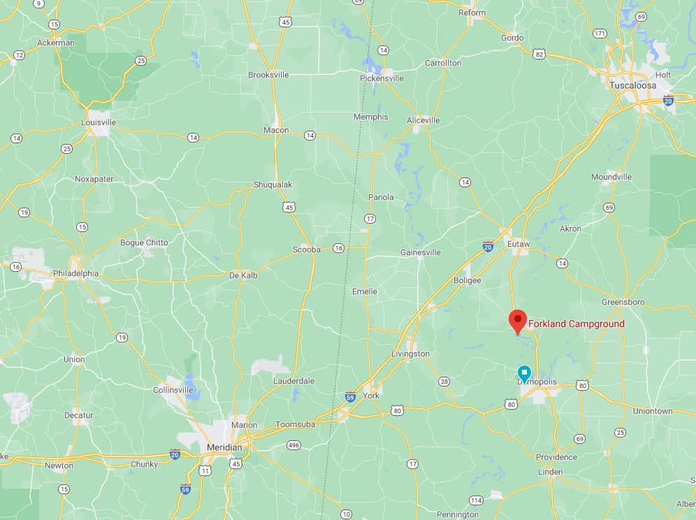 Campsite Review Forkland Campground, Alabama