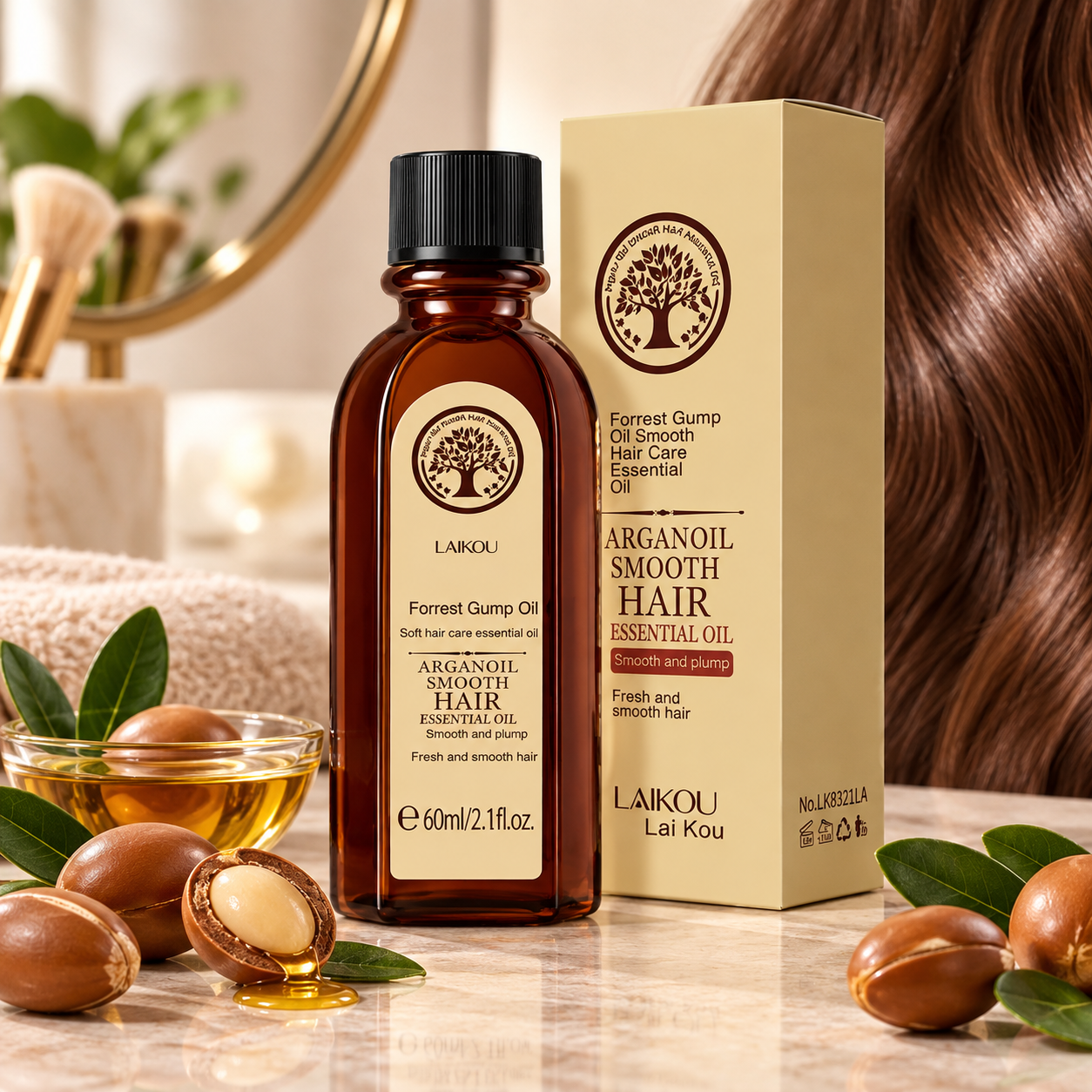 Argan Oil Hair Serum for Smooth and Frizz-Free Hair