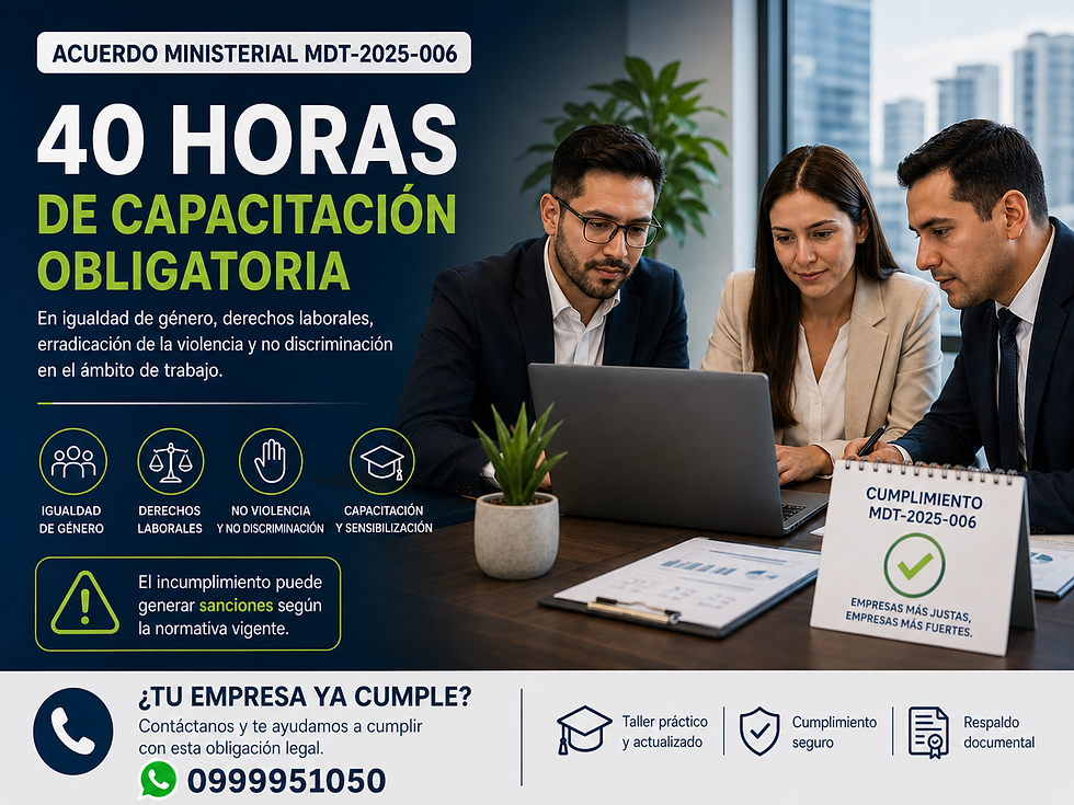 Acuerdo MDT-2025-006: 40 horas de capacitación