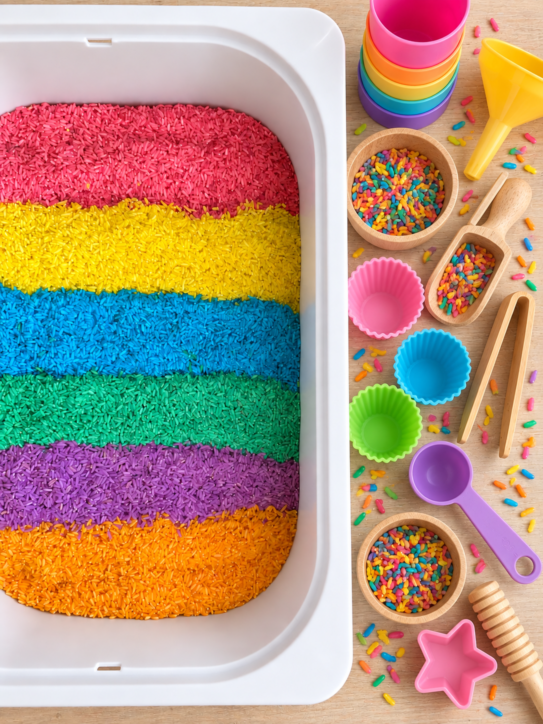 Rainbow Rush Sensory Rice