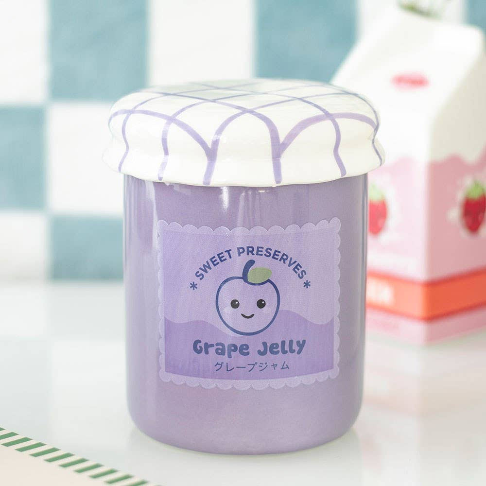 Grape jelly jar ceramic oil burner & wax warmer