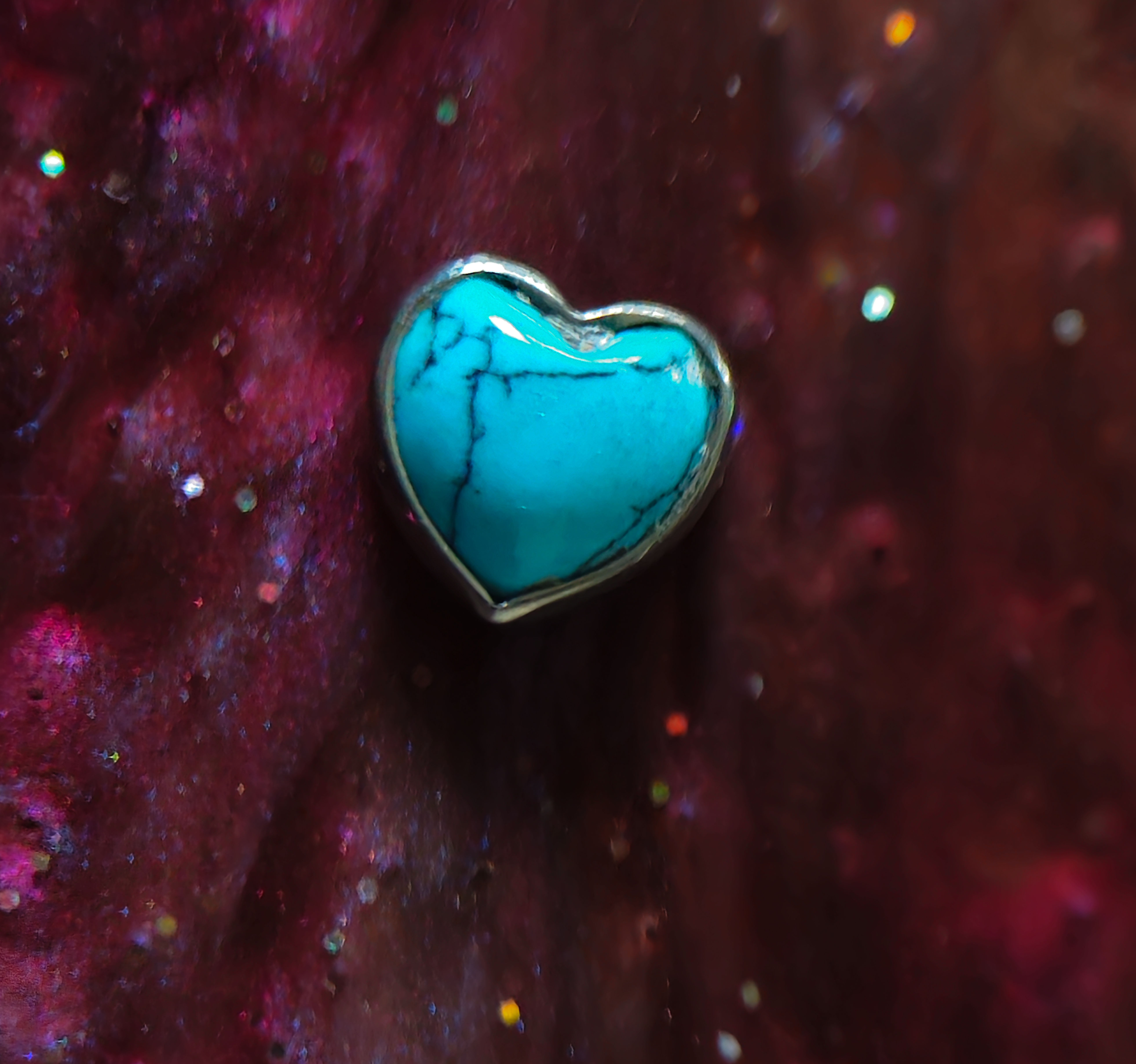 Turquoise sacred heart